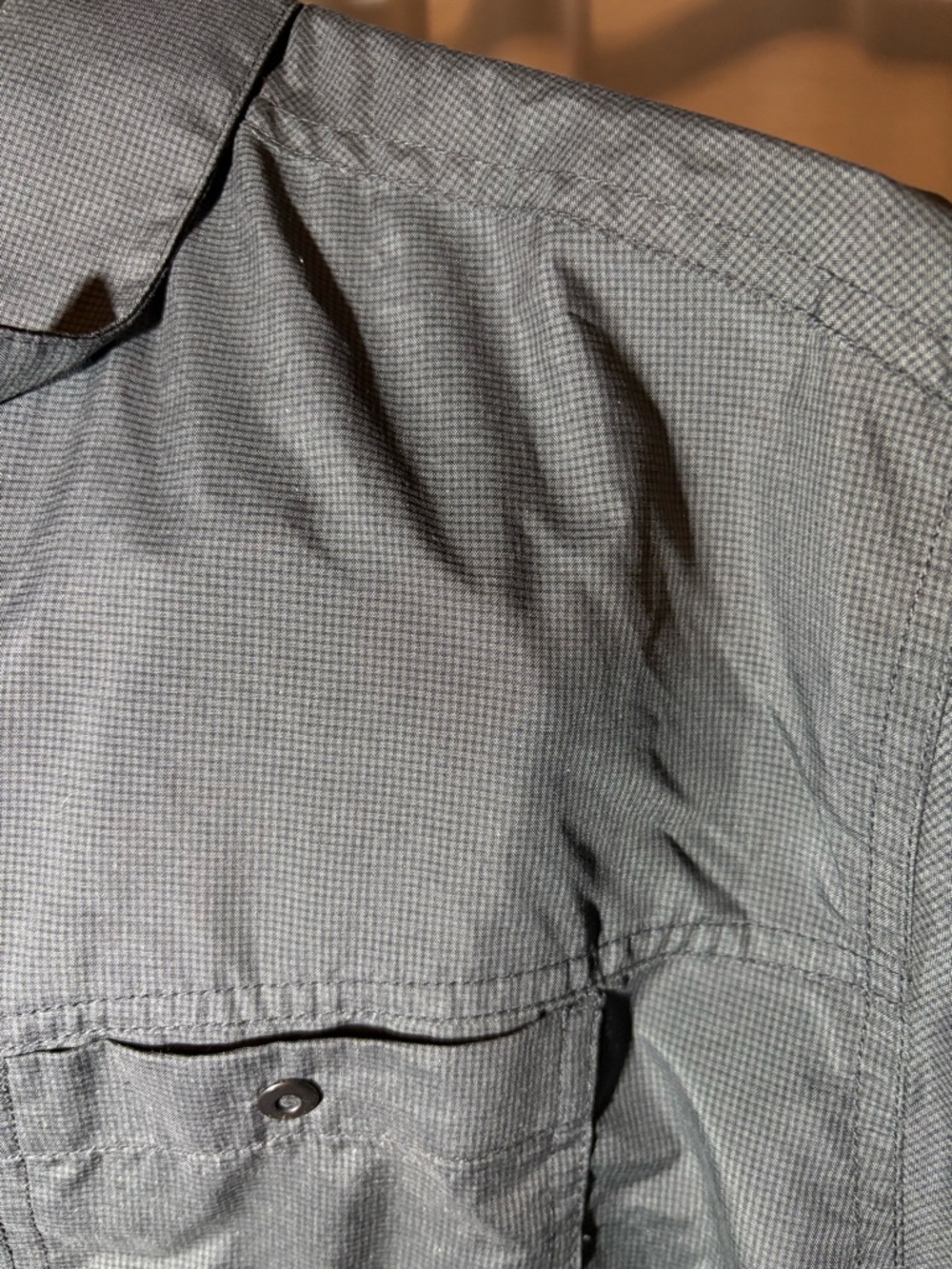 Kuhl Men’s Short Sleeve Button-Down Shirt - Charcoal - Picture 8 of 14
